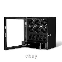 DUKWIN Compact Automatic 6 Watch Winder With 5 Watches Display Storage Box Case