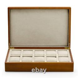 Dark Grey Watch Organizer Case Wood Watch Storage Box Jewelry Box Display Case