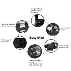 Decorebay Busy Man Luxury Watch Box Display Case and Jewelry Organizer for Men