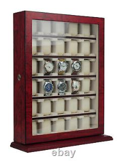 Defect 30 Watch Cabinet Luxury Case Storage Display Box Jewellery Watches 13