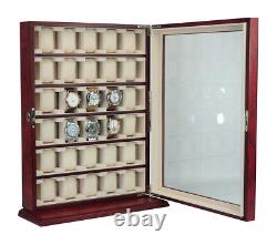 Defect 30 Watch Cabinet Luxury Case Storage Display Box Jewellery Watches 13