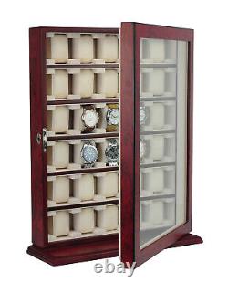 Defect 30 Watch Cabinet Luxury Case Storage Display Box Jewellery Watches 13