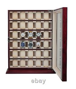 Defect 30 Watch Cabinet Luxury Case Storage Display Box Jewellery Watches 13