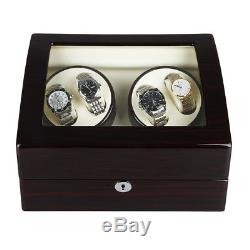Deluxe Wood 4+6 Watch Display Box Case Automatic Watch Winder Organizer Storage