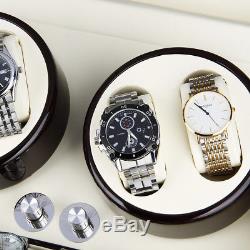 Deluxe Wood 4+6 Watch Display Box Case Automatic Watch Winder Organizer Storage