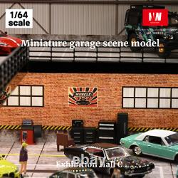 Diorama 1/64 Diecast Garage Model LED Parking Lot Model Display Case Storage US