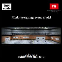 Diorama 1/64 Diecast Garage Model LED Parking Lot Model Display Case Storage US