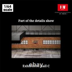 Diorama 1/64 Diecast Garage Model LED Parking Lot Model Display Case Storage US
