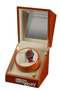 Diplomat Burlwood Double Automatic Watch Winder Display Storage Case NEW