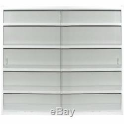 Display Cabinet Glass Wood Case Storage Shelf Shelves Home Furniture Wall Decor