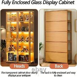 Display Cabinet with Acrylic Door 5-Layer Storage Rack for Collectibles