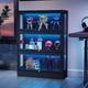 Display Cabinet with Acrylic Glass Doors, 3-Tiers Curio Cabinet with LED Lighting