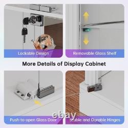 Display Cabinet with Adjustable Shelves, 5-Tier RGB Storage Cabinet for Dolls