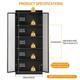 Display Cabinet with Doors and Adjustable Shelves, 65 Bookcase with LED Lights