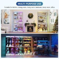 Display Cabinet with RGB Lights, Curio Cabinet Display Cases for Collectibles