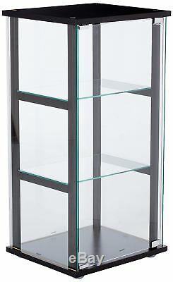 Display Curio Cabinet Glass 3 Shelf Living Room Shelves Storage Show Case China