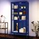 Display Storage Cabinet w 4-Tier Adjustable Shelves Collectibles Organizers Rack
