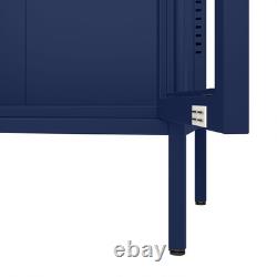 Display Storage Cabinet w 4-Tier Adjustable Shelves Collectibles Organizers Rack
