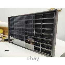 Display case cabinet for 1/64 diecast scale cars (hot wheels, matchbox) 48 slots