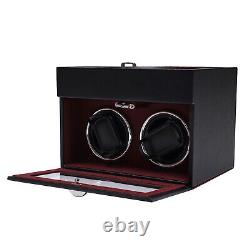Double Automatic Rotation Watch Winder Storage Display Case Box Silent Motor
