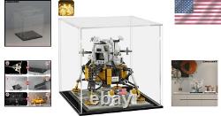 Dustproof Acrylic Display Case with LED Lights Show Off Collectibles Elegantly
