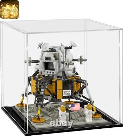 Dustproof Acrylic Display Case with LED Lights Show Off Collectibles Elegantly