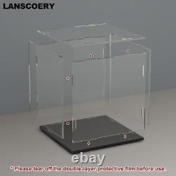Dustproof Acrylic Display Case with LED Lights Show Off Collectibles Elegantly