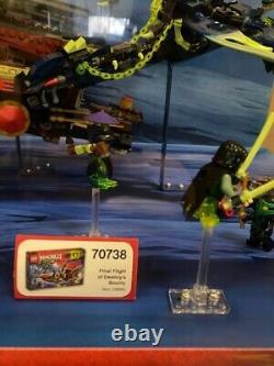 EUC RARE Large Lego Ninjago Retail Store Display Case 70736 + 70738 Collectors