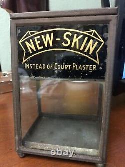 Early 1900's New-skin countertop general store display case medical Super Rare