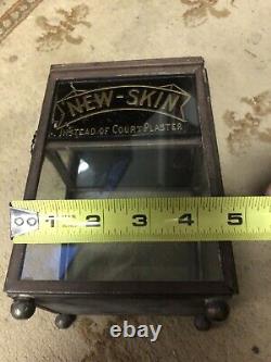 Early 1900's New-skin countertop general store display case medical Super Rare