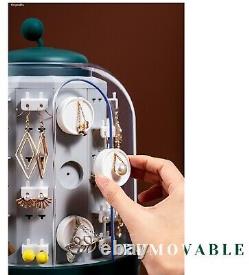 Earring Organizer 360 Rotating Holder Jewelry Box Display Stand Drawer Rack Case