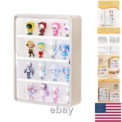 Elegant 4-Layer Wall-Mounted Display Case with Magnetic Door for Collectibles