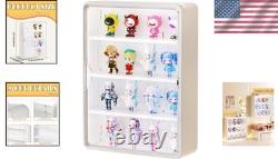 Elegant 4-Layer Wall-Mounted Display Case with Magnetic Door for Collectibles