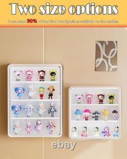 Elegant 4-Layer Wall-Mounted Display Case with Magnetic Door for Collectibles