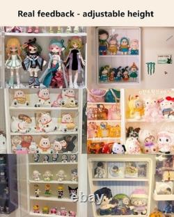 Elegant 4-Layer Wall-Mounted Display Case with Magnetic Door for Collectibles