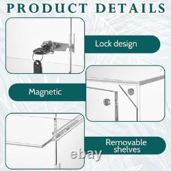 Elegant Clear Display Case with 4 Tiers and Lock for Collectible Storage