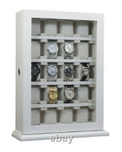 Elegant Watch Jewelry Display Storage Holder Case Glass Box Organizer Gift 52b