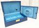 Empty Watch Jewelry Case ROLEX Storage Box Display Blue H4xW12xD8 inches Used