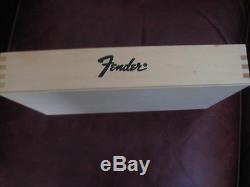 Fender Custom Shop Logo Wood Store Display Box Case Fender Guitar Picks Pick NOS