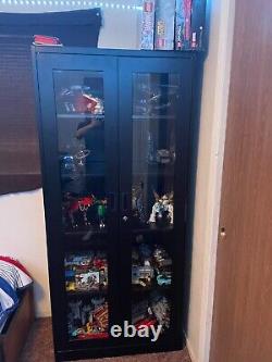 Figure Display Case 5 Tier 71 Tall Minifigures Diecast Car Glass Doors Cabinet