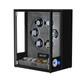 Fingerprint Automatic 6 Watch Winder 6 Watches Storage Display Case Box RGB Grey