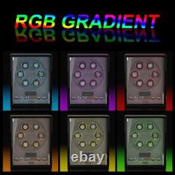 Fingerprint Automatic 6 Watch Winder 6 Watches Storage Display Case Box RGB Grey