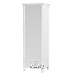 Floor Display Cabinet Curio Case Glass Door Storage Tower Drawer Shelf Furniture