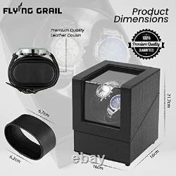 FlyingGrail Automatic Double Watch Winder Box Display Case for 2 Watches