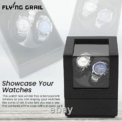 FlyingGrail Automatic Double Watch Winder Box Display Case for 2 Watches