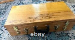 Folding Carry Solid USA Wood Display Case 24 x 12 x 7 Coins fishing lures reels