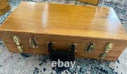 Folding Carry Solid USA Wood Display Case 24 x 12 x 7 Coins fishing lures reels