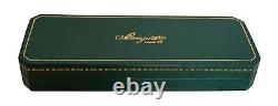 GENUINE Breguet Presentation Display Coffin Watch Box Green Leather Storage Case