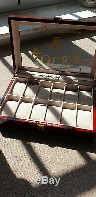 Genuine Rolex Watch Storage/Display Case/Box, Displays 12 Watches