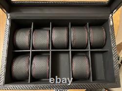 Ghanem Carbon Fiber Pattern 20-Slot Watch Jewelry Storage Case Valet Box Display